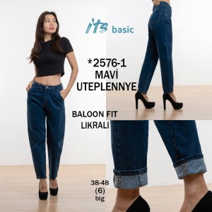 Джинси жіночі IT'S BASIC JEANS 2576-1 МОМ Туреччина