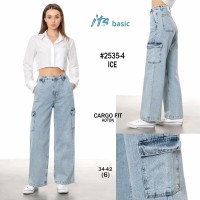 Джинси жіночі IT'S BASIC JEANS 2535-ICE KARGO FIT Туреччина
