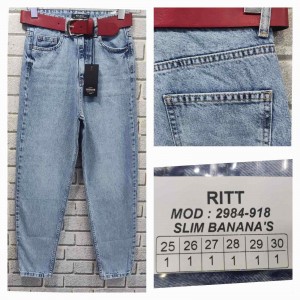 Джинсы женские RITT JEANS 2984 SLIM BANANA'S