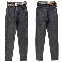 Джинсы женские VANVER JEANS 81780 MOM FIT на байке