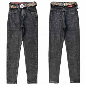 Джинсы женские VANVER JEANS 81780 MOM FIT на байке