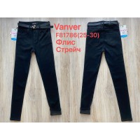 Джинси жіночі VANVER JEANS 81786 SKINNY на флісі