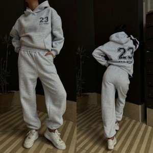 Костюм жіночий 3343 COAST MODA фліс Туреччина СІРИЙ