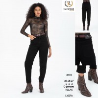 Джинсы женские SHEROCCO JEANS 3173 RELAX MOM НА БАЙКЕ