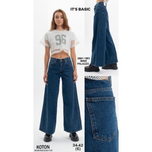 Джинсы женские IT'S BASIC JEANS 2881-1 PALAZZO Синий