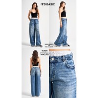 Джинси жіночі IT'S BASIC JEANS 2989-FULL WIDE LEG BOXER СИНІЙ