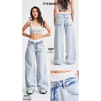 Джинси жіночі IT'S BASIC JEANS 2989-FULL WIDE LEG BOXER БЛАКИТНИЙ