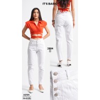 Джинси жіночі IT'S BASIC JEANS 2884 МОМ БІЛИЙ