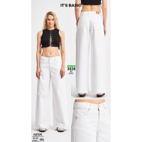 Джинси жіночі IT'S BASIC JEANS 3026 PALAZZO WHITE