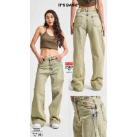 Джинси жіночі IT'S BASIC JEANS 2507 Wide Leg КАВА