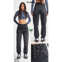 Джинси жіночі IT'S BASIC JEANS 2883 МОМ ГРАФІТ