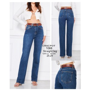 Джинси жіночі CRACPOT JEANS 1088 STRAIGHT LEG СИНІЙ