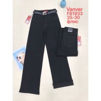 Джинси жіночі VANVER JEANS 81933 WIDE LEG НА ФЛІСІ