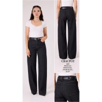 Джинси жіночі CRACPOT JEANS 1209 Wide Leg ЧОРНИЙ