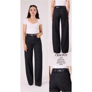 Джинси жіночі CRACPOT JEANS 1209 Wide Leg ЧОРНИЙ