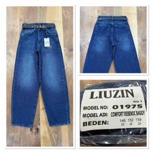 Джинси жіночі підліткові  LIUZIN JEANS 01975-1 BAGGY
