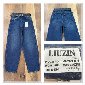 Джинси жіночі підліткові  LIUZIN JEANS 03001-3 BAGGY