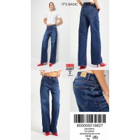 Джинси жіночі IT'S BASIC JEANS 2507-5 Wide Leg СИНІЙ