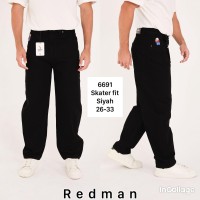 Джинси чоловічі REDMAN JEANS 6691 SKATER ЧОРНИЙ