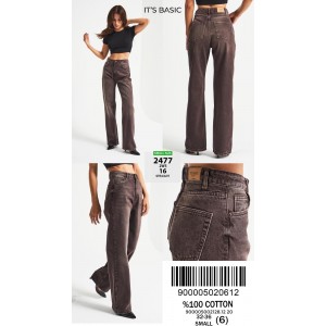 Джинси жіночі IT'S BASIC JEANS 3585 STRAIGHT FIT НА БАЙЦІ ГРАФІТ