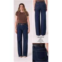 Джинси жіночі CRACPOT JEANS 1209-1 Wide Leg СИНІЙ