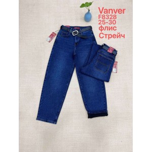Джинси жіночі VANVER JEANS 8328 BAGGY  НА ФЛІСІ