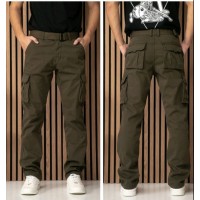 Джинси чоловічі ITENO JEANS 8982 Cargo НА ФЛИСЕ ХАКІ