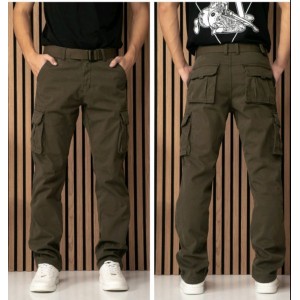 Джинси чоловічі ITENO JEANS 8982 Cargo НА ФЛИСЕ ХАКІ