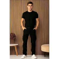 Джинси чоловічі ITENO JEANS 8982 Cargo НА ФЛИСЕ ЧОРНИЙ