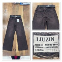 Джинси жіночі LIUZIN JEANS 02089 WIDE LEG КАВА