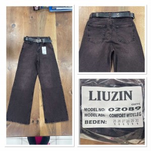 Джинси жіночі LIUZIN JEANS 02089 WIDE LEG КАВА