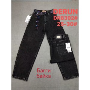 Джинси жіночі DERUN JEANS 8392 BAGGY НА БАЙЦІ