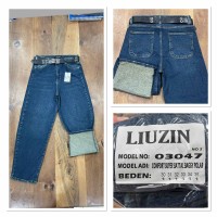 Джинси жіночі LIUZIN JEANS 03047-2 BAGGY НА БАЙЦІ TINT