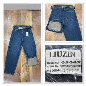 Джинси жіночі LIUZIN JEANS 03047-1 BAGGY НА БАЙЦІ 