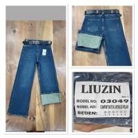 Джинси жіночі LIUZIN JEANS 03049-1 WIDE LEG НА БАЙЦІ 