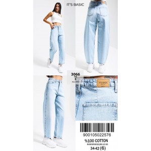 Джинси жіночі IT'S BASIC JEANS 3066-6 RELAX MOOD BLUE