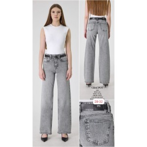 Джинси жіночі CRACPOT JEANS 1209 Wide Leg СІРИЙ