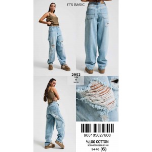 Джинси жіночі IT'S BASIC JEANS 2952-32 WIDE LEG SKATER
