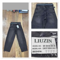 Джинсы женские подростковые LIUZIN JEANS 03086-2 BAGGY