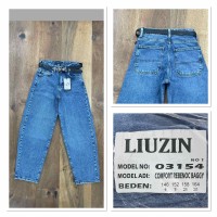 Джинсы женские подростковые LIUZIN JEANS 03154-1 BAGGY