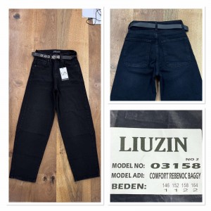 Джинсы женские подростковые LIUZIN JEANS 03158-2 BAGGY