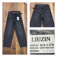Джинсы женские подростковые LIUZIN JEANS 03158-1 BAGGY