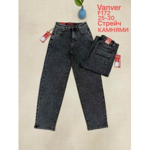 Джинси жіночі VANVER JEANS 172 BAGGY З КАМІННЯМ