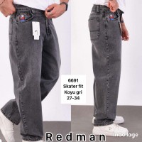 Джинсы мужские REDMAN JEANS 6691 SKATER СЕРЫЙ
