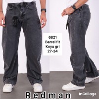 Джинсы мужские REDMAN JEANS 6821 BARREL Графит