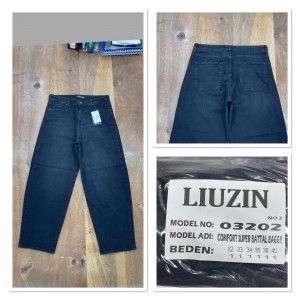 Джинсы женские LIUZIN JEANS 03202-2 BAGGY ЧЁРНЫЙ