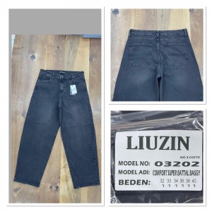 Джинсы женские LIUZIN JEANS 03202-3 BAGGY КОФЕ