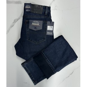 Джинсы мужские PAGALEE JEANS 1586 СЕРО-СИНИЙ ФЛИС