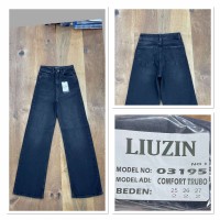 Джинсы женские LIUZIN JEANS 03195-1 ТРУБЫ ЧЕРНЫЙ
