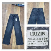 Джинсы женские LIUZIN JEANS 03195-2 ТРУБЫ ГРАФИТ